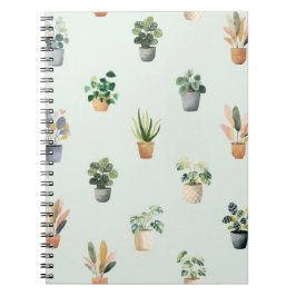 Cuaderno Diseño de planta de interior botánico con patrón d
