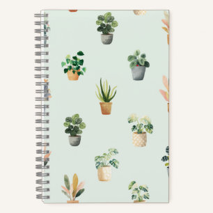 Cuaderno Diseño de planta interior botánica patrón de plant