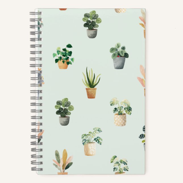 Cuaderno Diseño de planta interior botánica patrón de plant (Anverso)