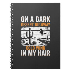 Cuaderno Diseño de puesta de sol de cactus de carretera del