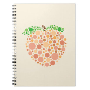 Cuaderno Diseño de punto de melocotón lindo