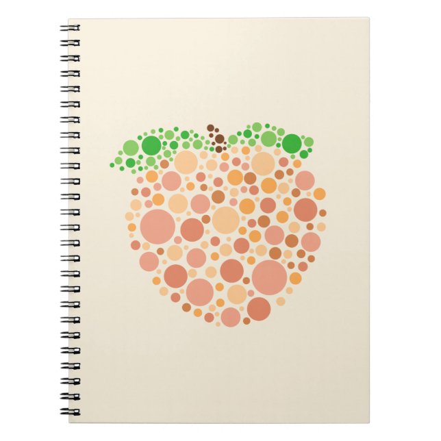 Cuaderno Diseño de punto de melocotón lindo (Frente)