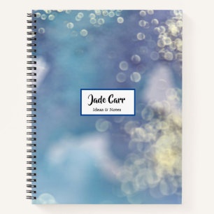 Cuaderno Diseño de Purpurina azul