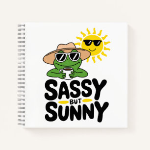 Cuaderno Diseño de rana fresca pero soleada - Verano divert