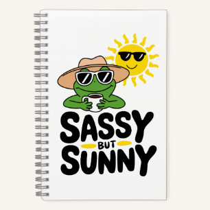 Cuaderno Diseño de rana fresca pero soleada - Verano divert