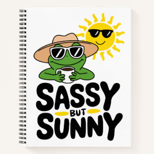 Cuaderno Diseño de rana fresca pero soleada - Verano divert
