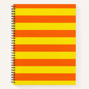 Cuaderno Diseño de rayas amarillas naranjas