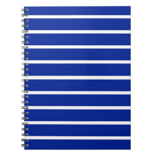 Cuaderno Diseño de Rayas Azules y Blancas