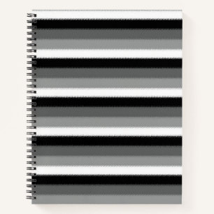 Cuaderno Diseño de rayas blancas negras