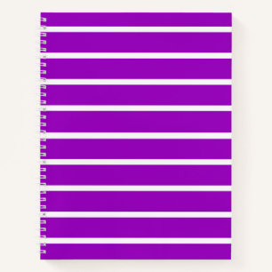 Cuaderno Diseño de rayas blancas y moradas