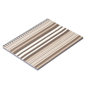 Cuaderno Diseño de rayas con tono terroso neutro