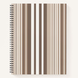 Cuaderno Diseño de rayas con tono terroso neutro