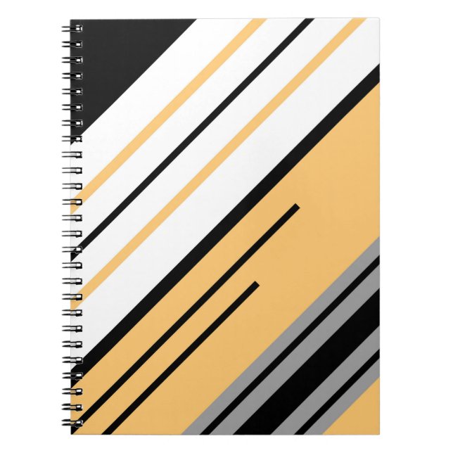 Cuaderno Diseño de rayas diagonales (Frente)