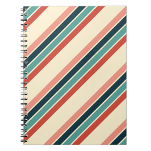 Cuaderno Diseño de rayas diagonales multicolores