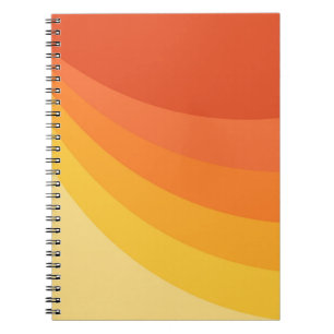 Cuaderno Diseño de rayos solares amarillos y naranjas de es