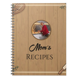 Cuaderno Diseño de receta de cocina rústica de mamá editabl