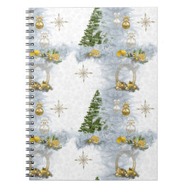 Cuaderno Diseño de repetición de Boda de Navidades blancos