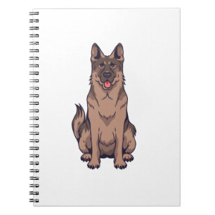 Cuaderno Diseño de retrato de dibujos animados de Pastor Al
