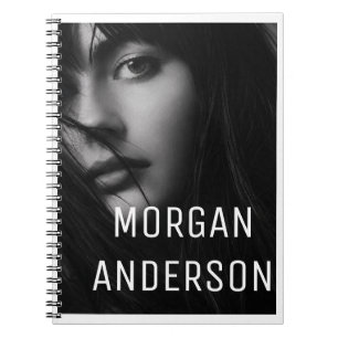 Cuaderno Diseño de retrato en blanco y negro Morgan Anderso