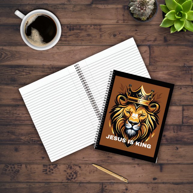Cuaderno Diseño de rostro de león Jesús es Rey (Subido por el creador)