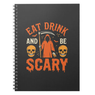 Cuaderno Diseño de segador aterrador come bebe Halloween_1
