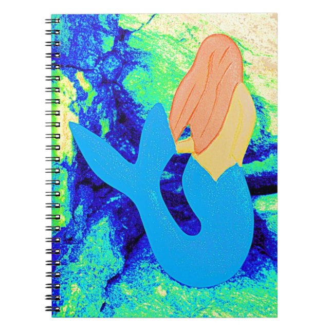 Cuaderno diseño de sirena azul (Frente)