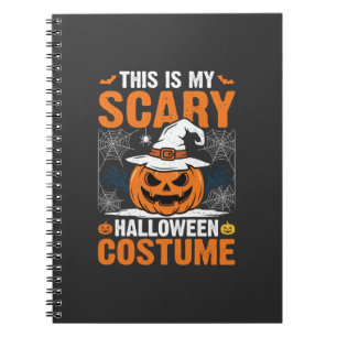Cuaderno Diseño de sombrero de bruja de calabaza de disfraz