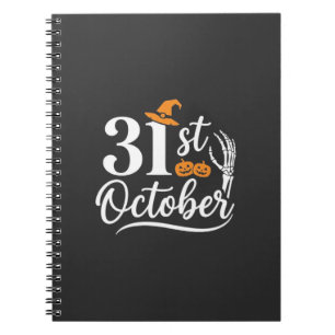 Cuaderno Diseño de sombrero de bruja de calabaza del 31 de 