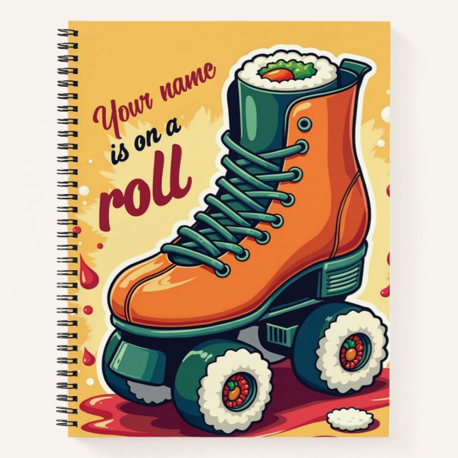 Cuaderno Diseño de Sushi Personalizado “Al Rollo” (Anverso)