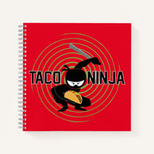 Cuaderno Diseño de Taco Ninja - bloc de notas en espiral