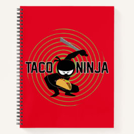Cuaderno Diseño de Taco Ninja - bloc de notas en espiral