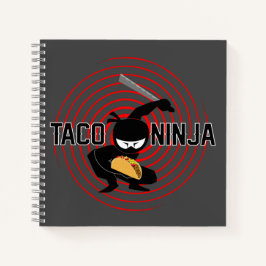 Cuaderno Diseño de Taco Ninja - bloc de notas en espiral
