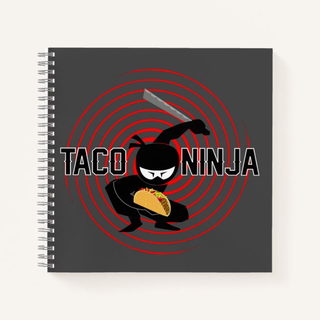 Cuaderno Diseño de Taco Ninja - bloc de notas en espiral (Anverso)