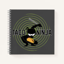 Diseño de Taco Ninja - bloc de notas en espiral