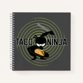 Cuaderno Diseño de Taco Ninja - bloc de notas en espiral