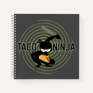 Cuaderno Diseño de Taco Ninja - bloc de notas en espiral