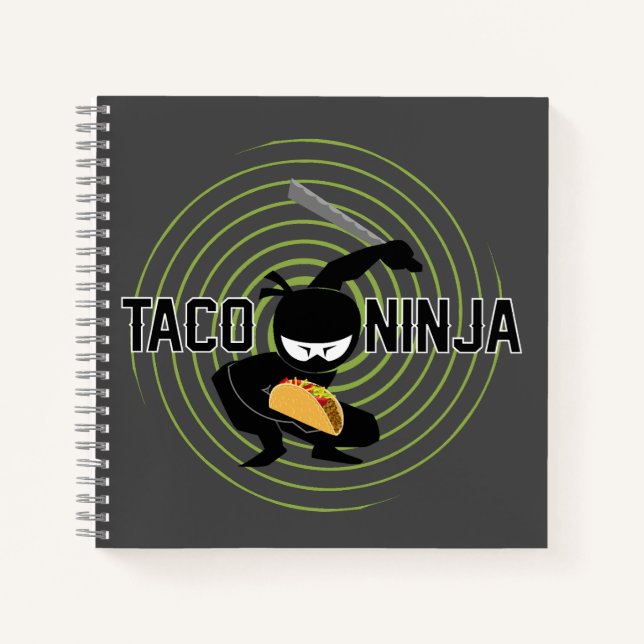 Cuaderno Diseño de Taco Ninja - bloc de notas en espiral (Anverso)