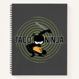 Cuaderno Diseño de Taco Ninja - bloc de notas en espiral
