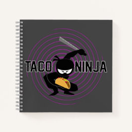 Cuaderno Diseño de Taco Ninja - bloc de notas en espiral