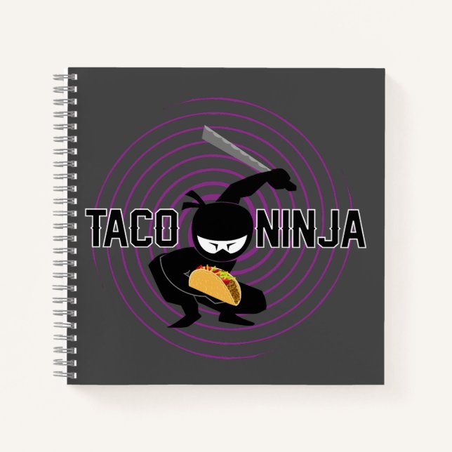 Cuaderno Diseño de Taco Ninja - bloc de notas en espiral (Anverso)