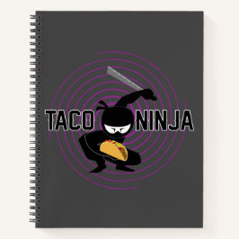 Cuaderno Diseño de Taco Ninja - bloc de notas en espiral