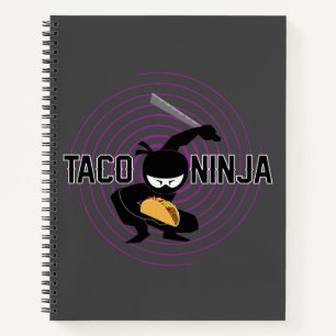 Cuaderno Diseño de Taco Ninja - bloc de notas en espiral