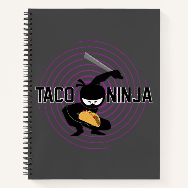 Cuaderno Diseño de Taco Ninja - bloc de notas en espiral (Anverso)