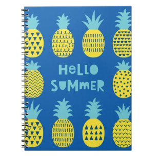 Cuaderno Diseño de tarjeta de vinos Fun Pineapple Vintage