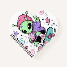 Diseño de té burbuja skater alien kawaii