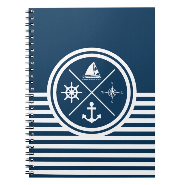 Cuaderno Diseño de temática náutica (Frente)