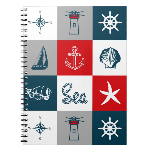 Cuaderno Diseño de temática náutica (Frente)