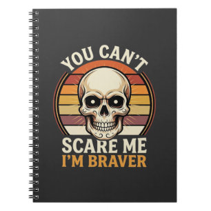 Cuaderno Diseño de terror retro de cráneo de Halloween más 