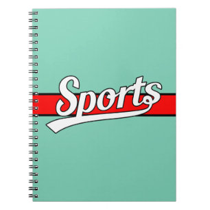 Cuaderno Diseño de texto: blanco de los DEPORTES + tu propi