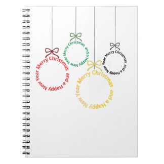 Cuaderno Diseño de Texto de Adornos de Navidad